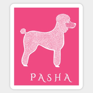 Pasha the Poodle - hot pink Sticker